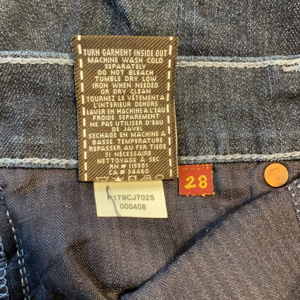 7 For All Mankind Roxanne Rhinestone  Jeans 28 - Picture 12 of 12